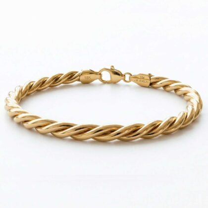 Handgemaakte Twisted Gouden Armband