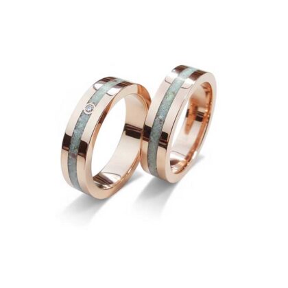 Cas Abao Memories – Handgemaakte 14K Roségouden Trouwringen