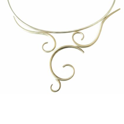 Zilveren Collier voor trouwjurk