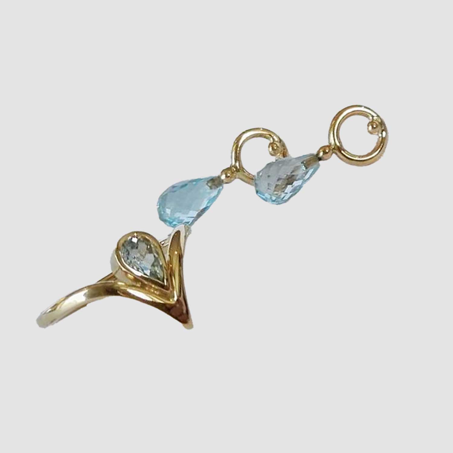 Handgemaakt Collier met Aquamarijn & 14k Goud - Image 2